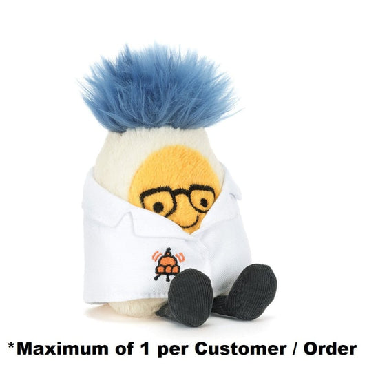 Jellycat Plush Food Amuseables Boiled Egg Scientist Outfit