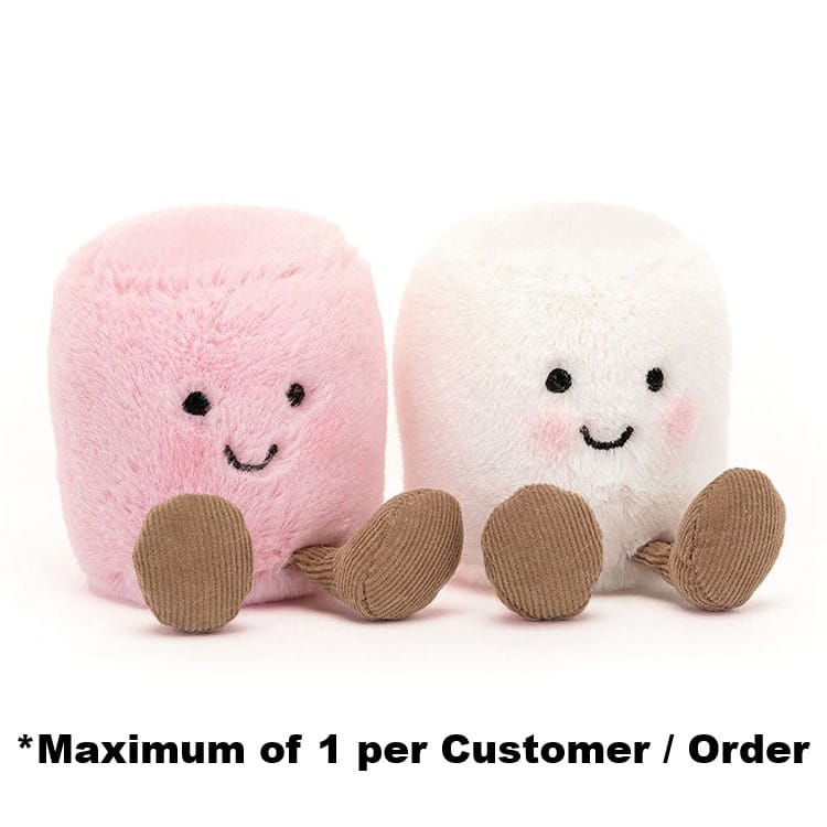 Jellycat Plush Food Amuseables Pink & White Marshmallows
