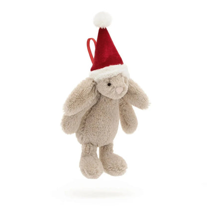 Jellycat Plush Holiday Default Bashful Christmas Bunny Decoration