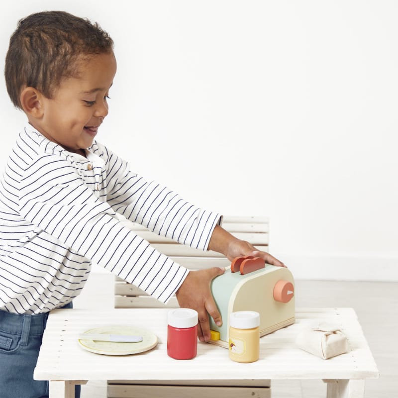 Juratoy Pretend Food & Cooking Toys Cottage Chic Toaster Breakfast Set