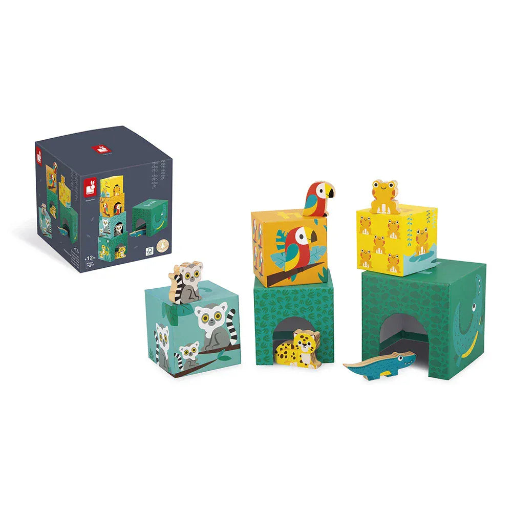 Juratoy Stack and Nest Toys Tropik 5-cube Pyramid