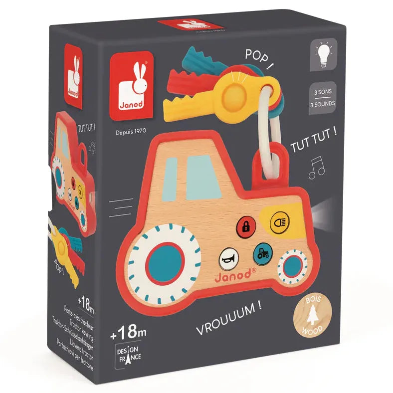 Juratoy Toddler Farm Sounds Tractor Key Ring