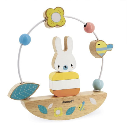 Juratoy Toddler Pure Bead Maze & Rocking Rabbit