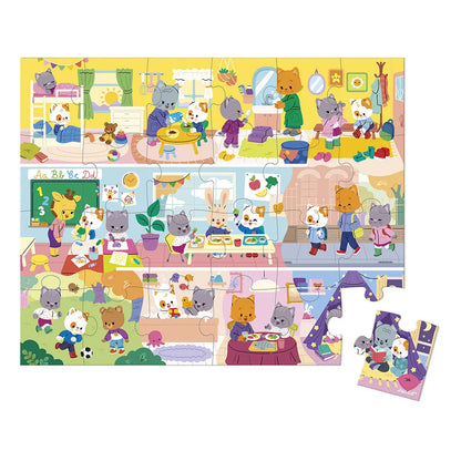 Juratoy Under 100 Piece Puzzles Daily Rituals 24 Piece Puzzle
