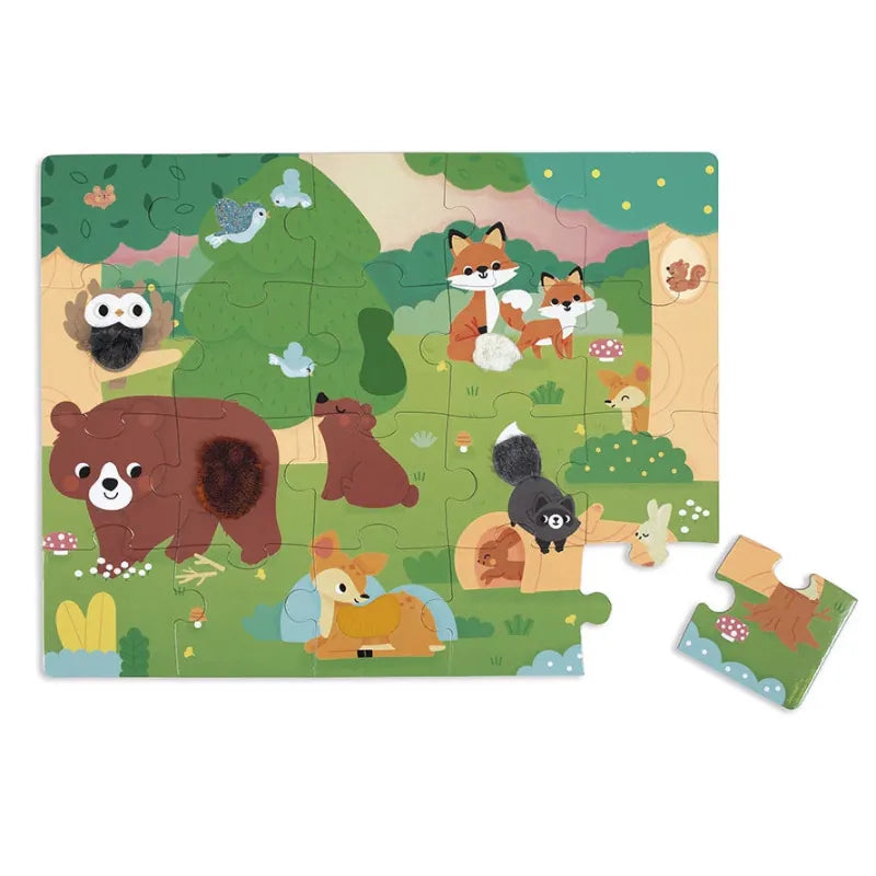 Juratoy Under 100 Piece Puzzles Forest  20 Piece Tactile Puzzle