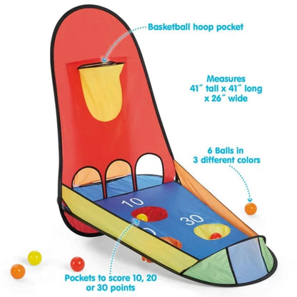 Kidoozie Physical Play Games Pop-Up Basketball Game