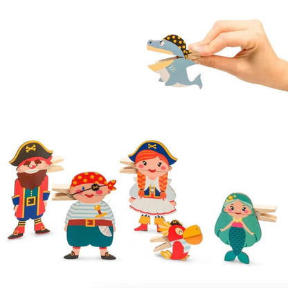 Kipod Art & Craft Activity Kits Default Clothespin Puppets - Pirate