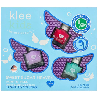 Klee Naturals Dress Up Accessories Water Based Nail Polish Set - Sweet Sugar Heaven 3 Piece Set