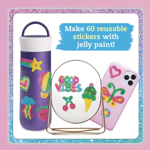 Klutz Arts & Craft Stamp Sets Default Paint & Peel Jelly Stickers Glitter Goals