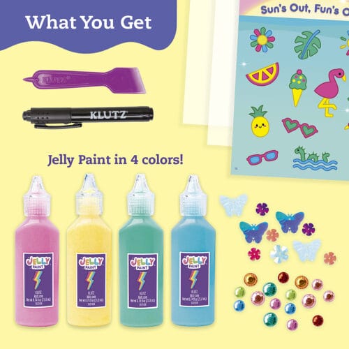 Klutz Arts & Craft Stamp Sets Default Paint & Peel Jelly Stickers Glitter Goals