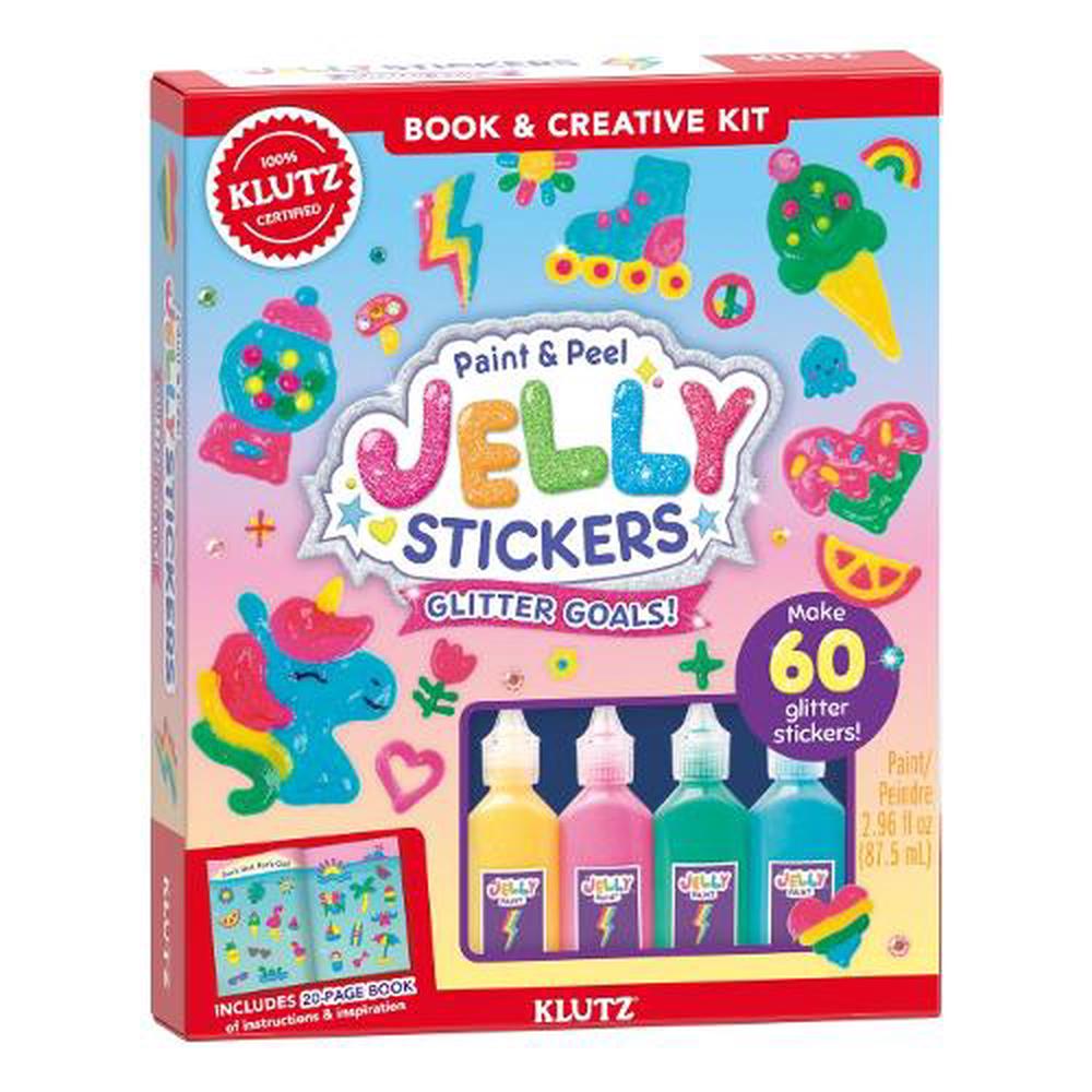 Klutz Arts & Craft Stamp Sets Default Paint & Peel Jelly Stickers Glitter Goals