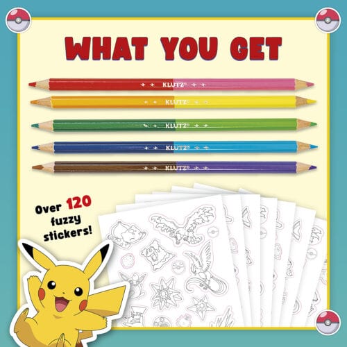 Klutz Coloring & Painting Kits Pokémon Color Your Own Fuzzy Stickers