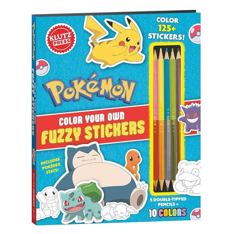 Klutz Coloring & Painting Kits Pokémon Color Your Own Fuzzy Stickers