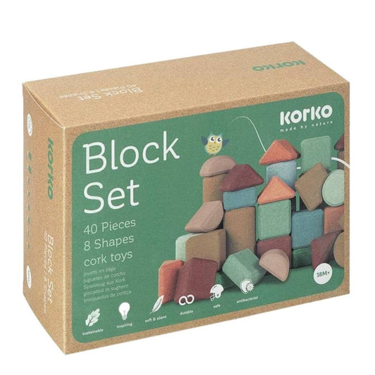 Korko Construction Korko Tall Architects 40 Piece Block Set