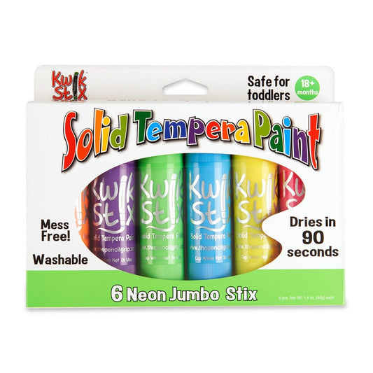 Kwik Stix Markers, Pens, Brushes & Crayons Jumbo Kwik Stix - Neon Colors 6 Pack