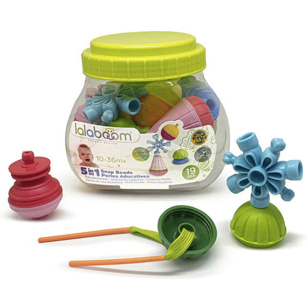 LalaBoom Educational Play Barrel of Beads 19 Piece Set