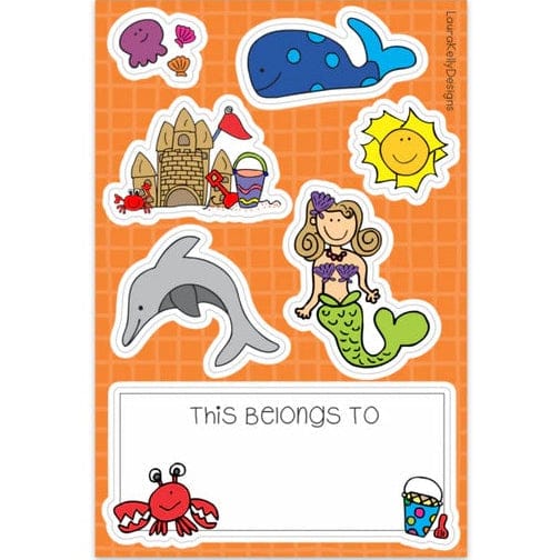 Laura Kelly Designs Stickers Mermaid Vinyl Sticker Sheet