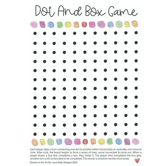 Laura Kelly Designs Travel Games Dot & Box Game (Games To Go) UPC