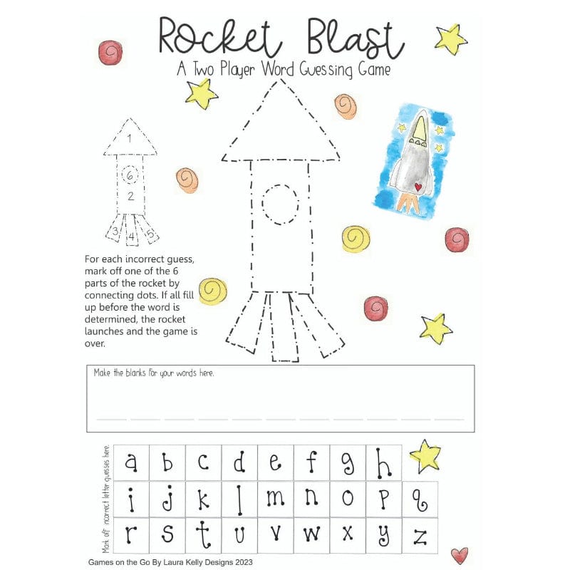 Laura Kelly Designs Travel Games Rocket Blast (Games To Go) UPC