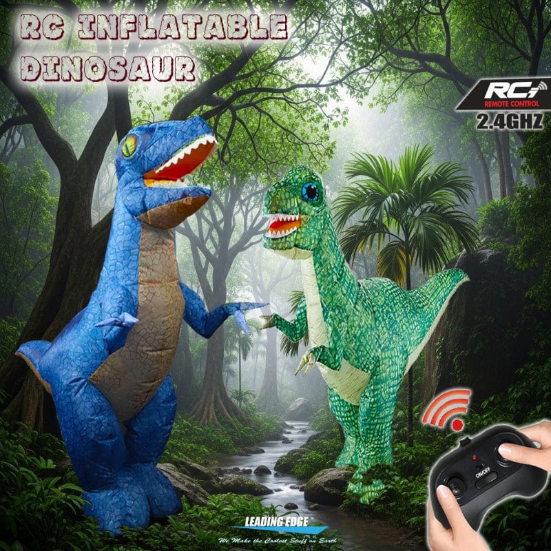 Leading Edge Remote Controlled Toys Giant Inflatable RC Dinosaur (Assorted Colors)