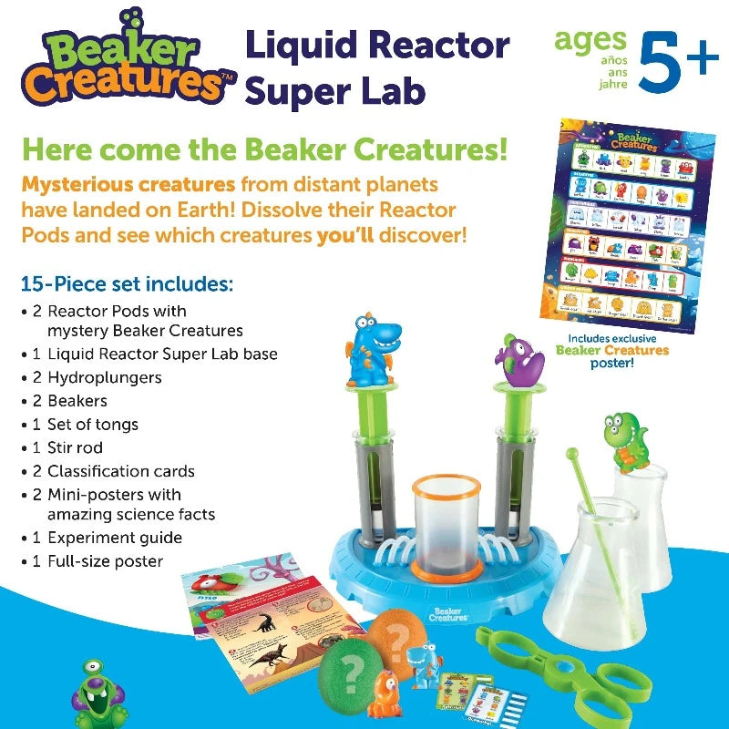 Learning Resources Science Experiments Beaker Creatures - Liquid Reactor Super Lab