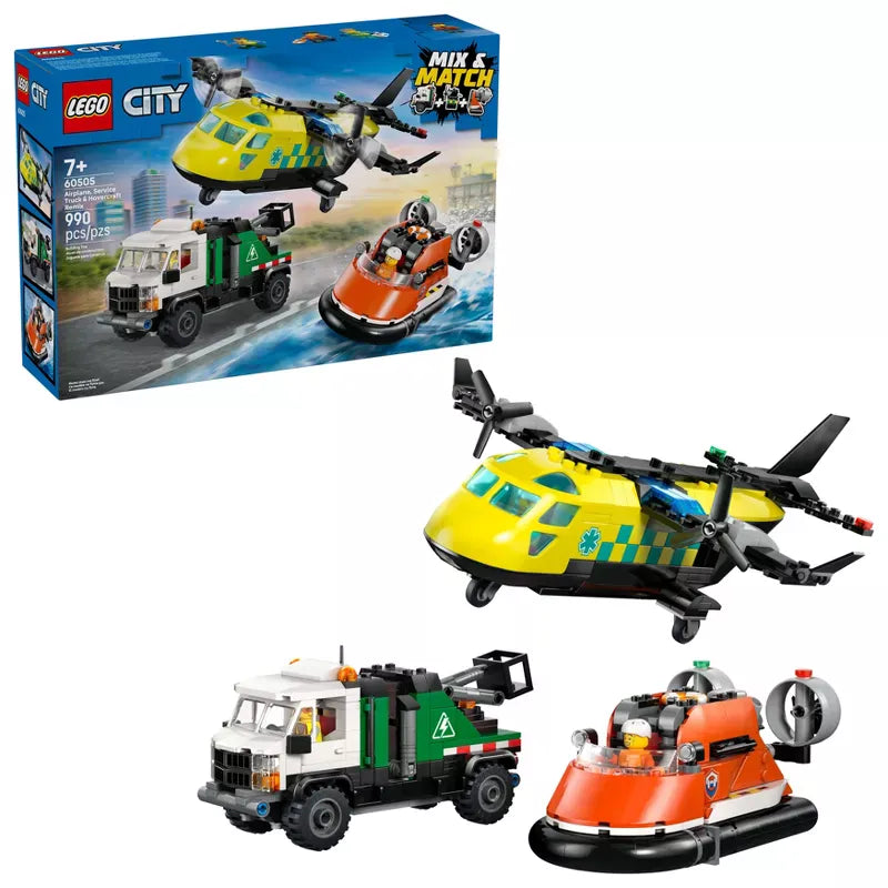 Lego LEGO City 60505 City: Airplane, Service Truck & Hovercraft Remix