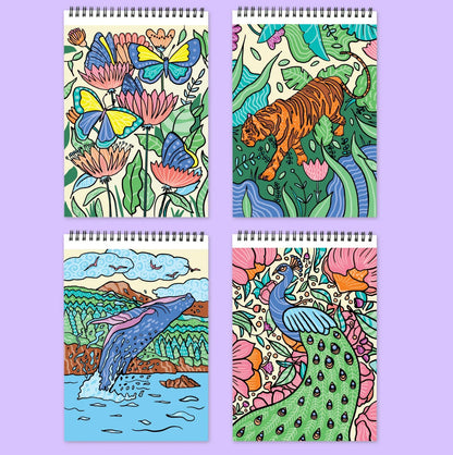 Lifelines Coloring & Painting Kits FlowArt: Color to Reveal - Animals