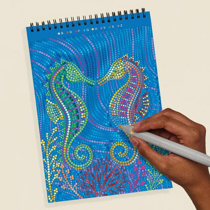 Lifelines Coloring & Painting Kits FlowArt: Dot-by-Letter Metallic - Into the Deep