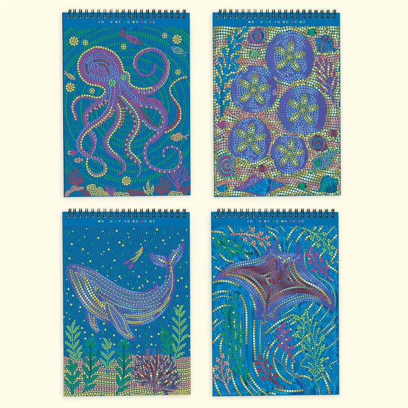 Lifelines Coloring & Painting Kits FlowArt: Dot-by-Letter Metallic - Into the Deep