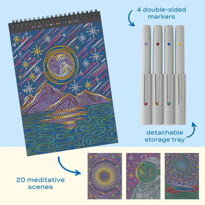 Lifelines Coloring & Painting Kits FlowArt: Dot-by Letter Metallic - Into the Galaxy