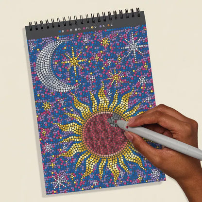 Lifelines Coloring & Painting Kits FlowArt: Dot-by Letter Metallic - Into the Galaxy