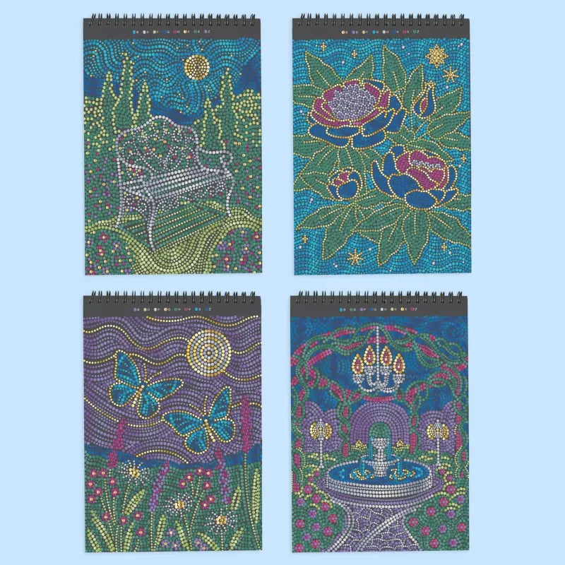 Lifelines Coloring & Painting Kits FlowArt: Dot-by-Letter Metallic - Moonlit Garden