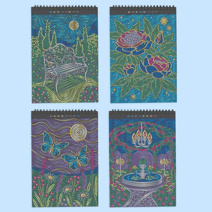 Lifelines Coloring & Painting Kits FlowArt: Dot-by-Letter Metallic - Moonlit Garden
