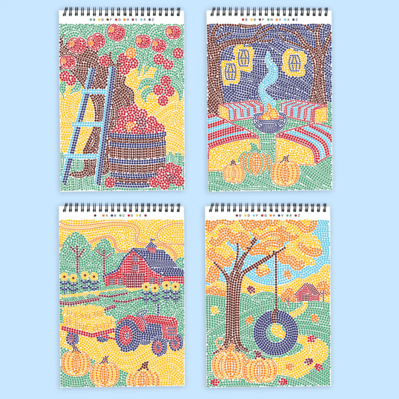 Lifelines Coloring & Painting Kits FlowArt: Dot-by-Letter - Pumpkins & Pastures