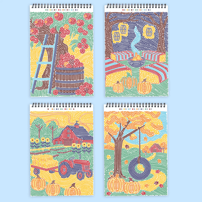 Lifelines Coloring & Painting Kits FlowArt: Dot-by-Letter - Pumpkins & Pastures