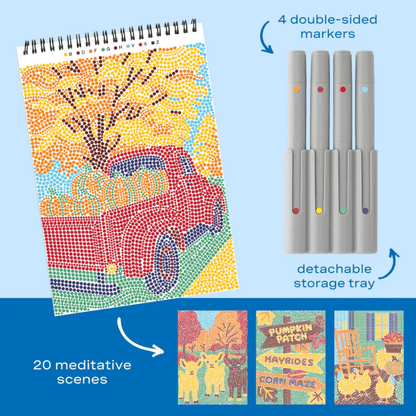Lifelines Coloring & Painting Kits FlowArt: Dot-by-Letter - Pumpkins & Pastures
