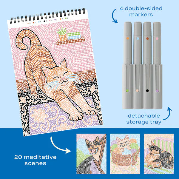 Lifelines Coloring & Painting Kits FlowArt: Dot-by-Letter - Wags & Whiskers