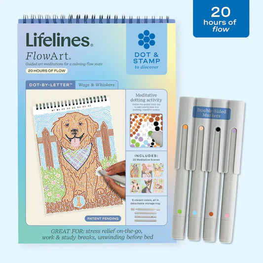 Lifelines Coloring & Painting Kits FlowArt: Dot-by-Letter - Wags & Whiskers