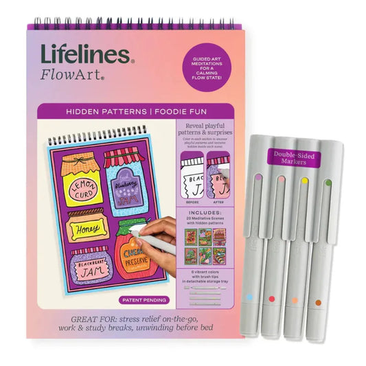 Lifelines Coloring & Painting Kits FlowArt: Hidden Pictures - Foodie Fun