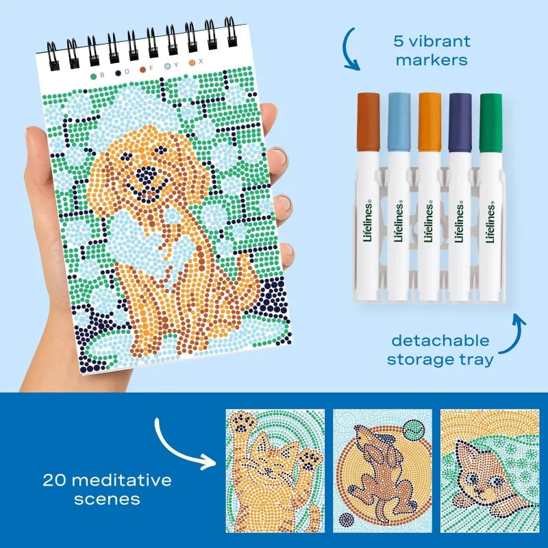 Lifelines Coloring & Painting Kits FlowArt Mini Single Furry Friends