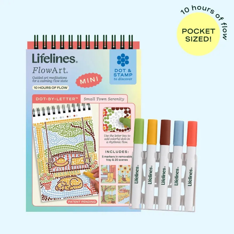 Lifelines Coloring & Painting Kits FlowArt Mini - Small Town Serentiy