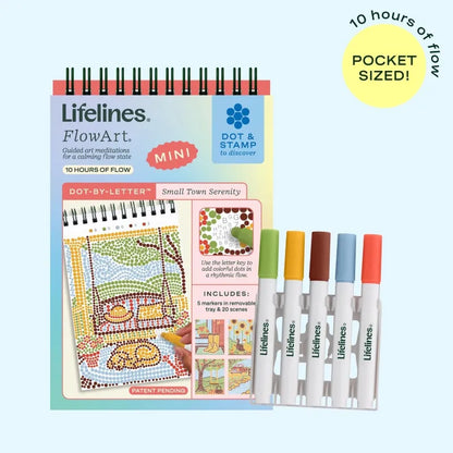 Lifelines Coloring & Painting Kits FlowArt Mini - Small Town Serentiy