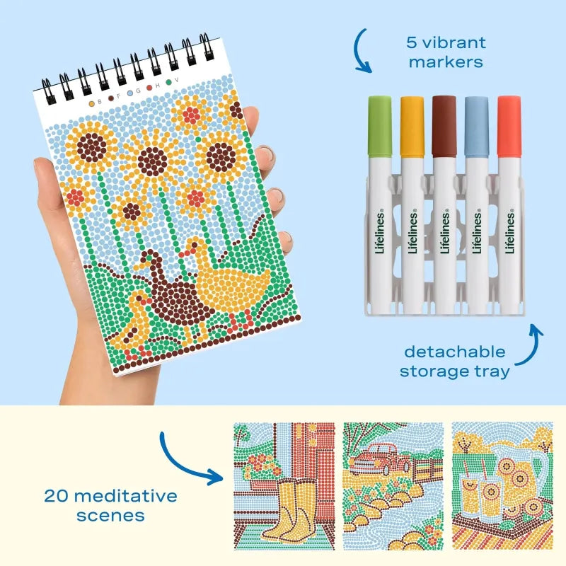 Lifelines Coloring & Painting Kits FlowArt Mini - Small Town Serentiy
