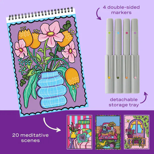 Lifelines Coloring & Painting Kits FlowArt: Scented Color-to-Reveal Fragrant Blooms
