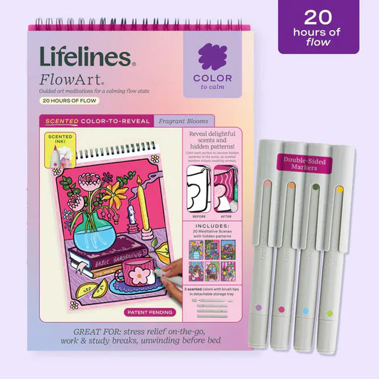 Lifelines Coloring & Painting Kits FlowArt: Scented Color-to-Reveal Fragrant Blooms
