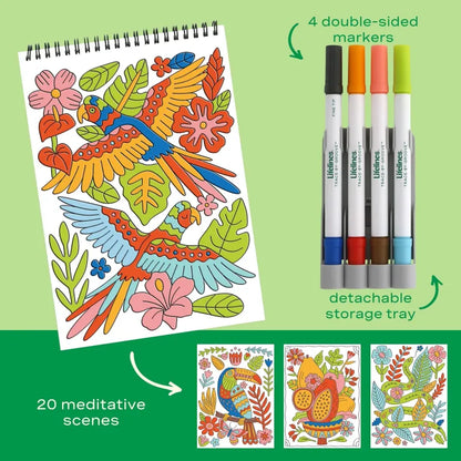 Lifelines Coloring & Painting Kits FlowArt: Trace-by-Groove - Jungle Oasis