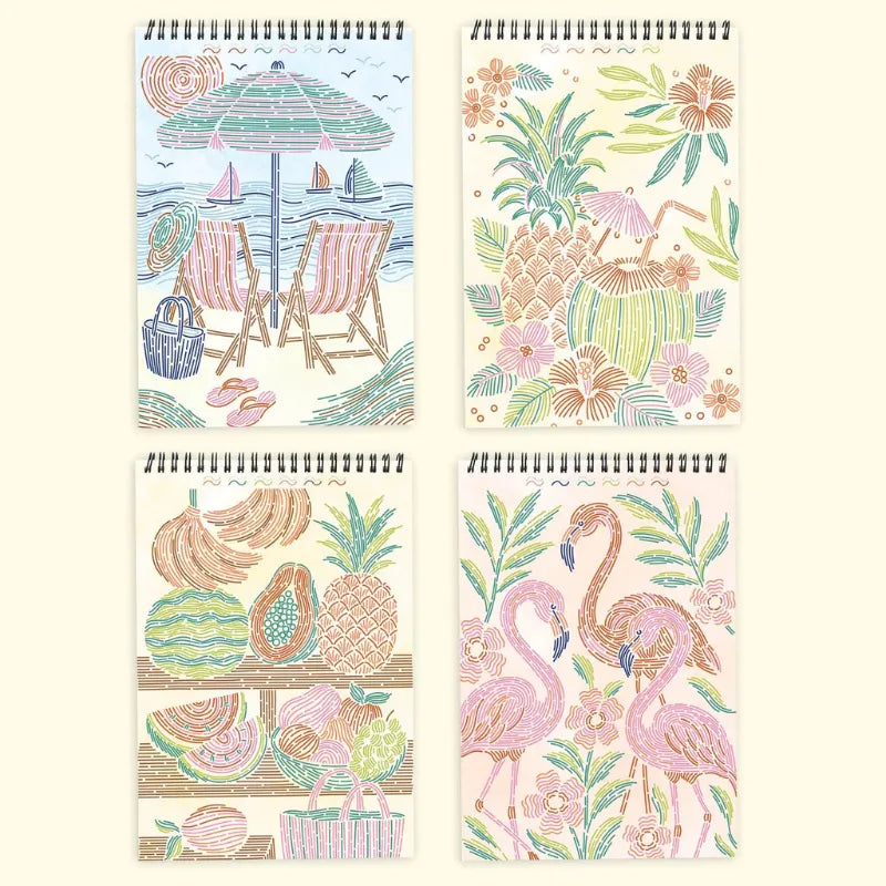 Lifelines Coloring & Painting Kits FlowArt: Trace-by-Line - Tropical Paradise