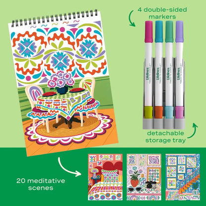 Lifelines Coloring & Painting Kits FlowArt: Trace-to-Doodle Style Your Space