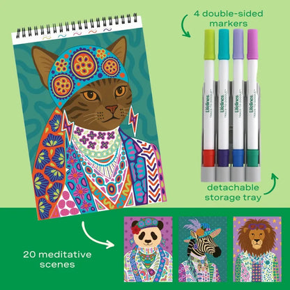 Lifelines Coloring & Painting Kits FlowArt: Trace-to-Doodle - Wild Style