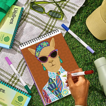 Lifelines Coloring & Painting Kits FlowArt: Trace-to-Doodle - Wild Style
